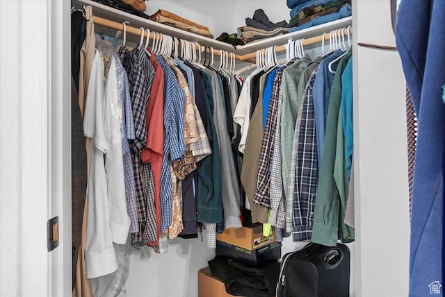 view of walk in closet
