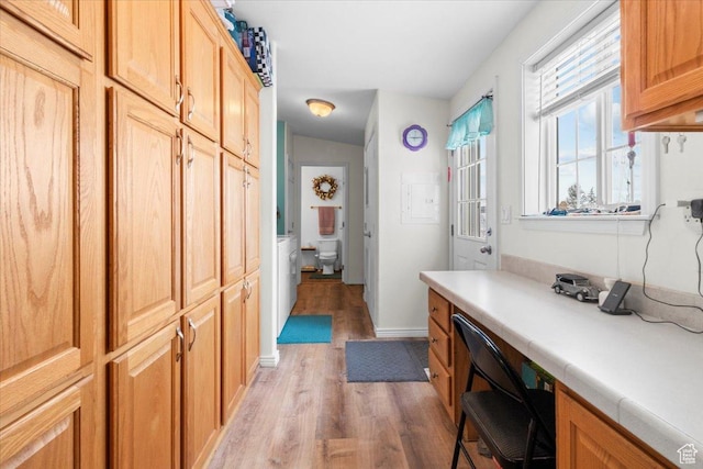 interior space featuring light wood-style floors