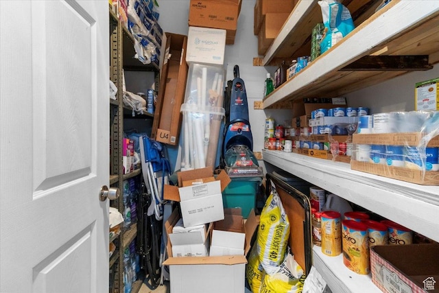 view of storage area