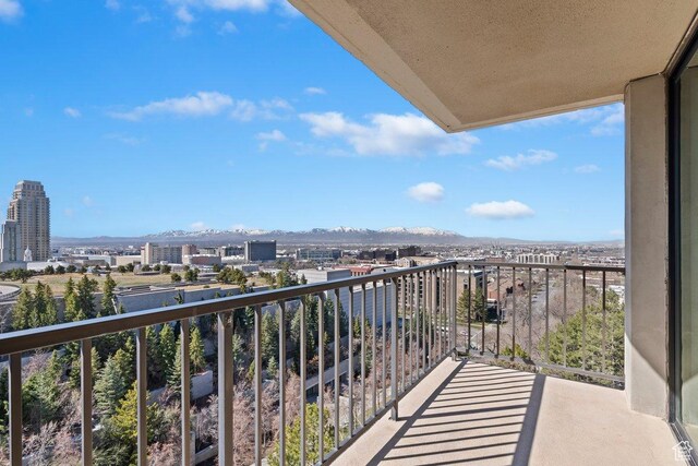 241 N Vine St Unit 606E, Salt Lake City, UT 84103 - balcony with a mountain view and a city view