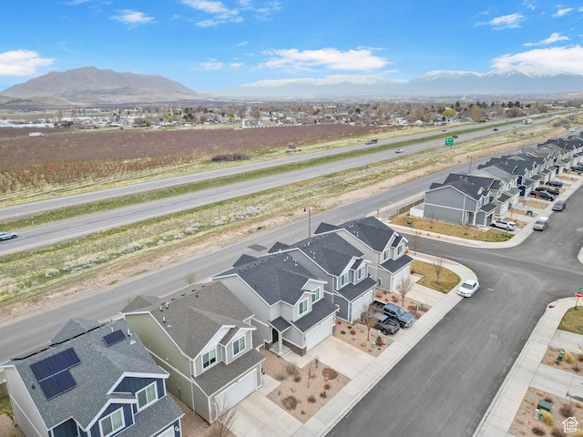 866 S Brubaker Way, Santaquin, UT 84655 - aerial view of residential area with a mountain backdrop