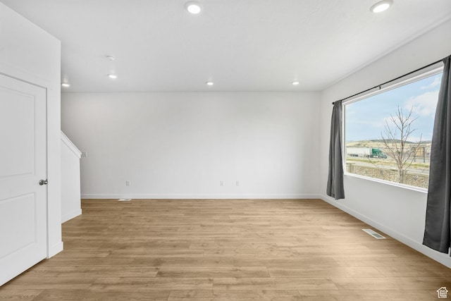 866 S Brubaker Way, Santaquin, UT 84655 - empty room with recessed lighting and light wood-style floors