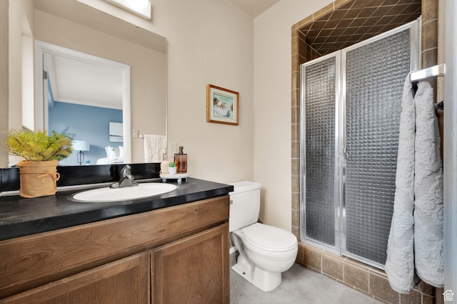 276 N 1100 E, Springville, UT 84663 - bathroom with toilet, vanity, and a stall shower