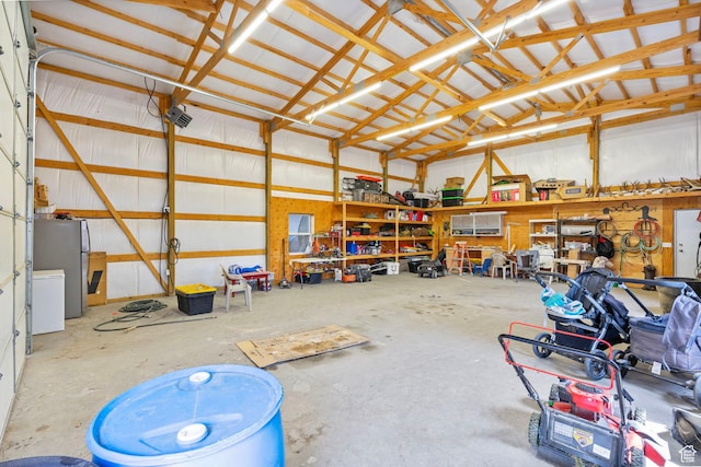 270 N 100 W, Goshen, UT 84633 - garage with metal wall and freestanding refrigerator