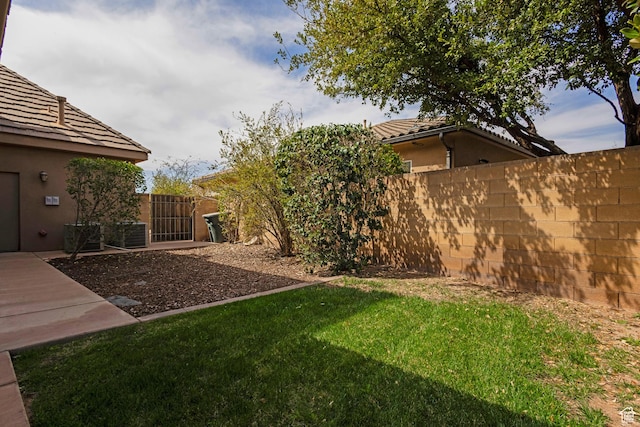 428 N Northstar Dr, St George, UT 84770 - view of yard with central AC unit and fence