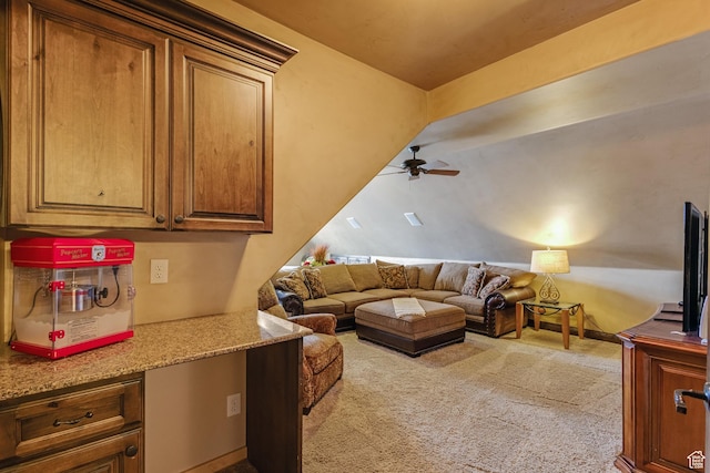 428 N Northstar Dr, St George, UT 84770 - carpeted living room with ceiling fan