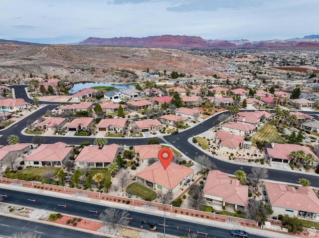 2653 Rio Lobo Dr, St George, UT 84770 - drone / aerial view with a residential view and a mountain view