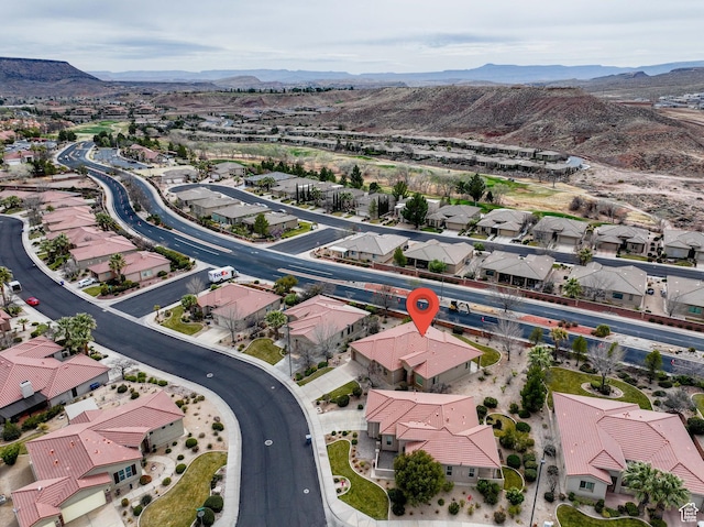 2653 Rio Lobo Dr, St George, UT 84770 - drone / aerial view with a mountain view and a residential view
