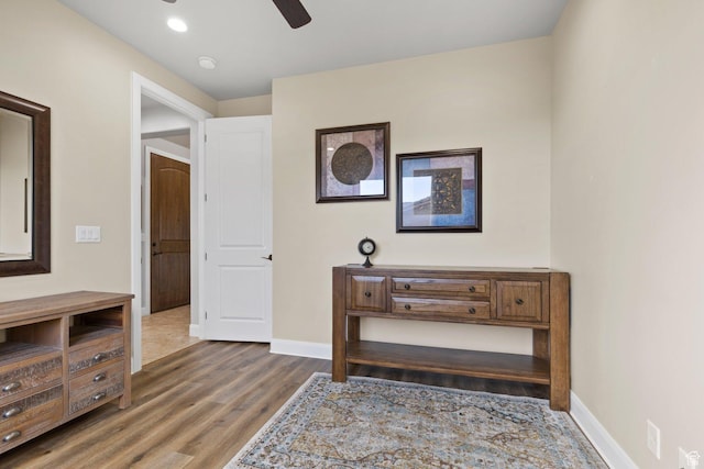 714 N Millcreek Springs Dr, Washington, UT 84780 - hall with wood finished floors and baseboards