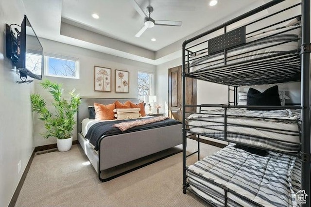 3052 N Snow Canyon Pkwy Unit 36, St George, UT 84770 - carpeted bedroom featuring baseboards, recessed lighting, and a raised ceiling