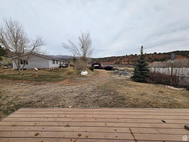 2350 S Red Creek Rd, Fruitland, UT 84027 - wooden terrace with fence