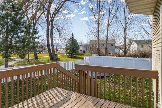 100 Crayon Ct, Logan, UT 84321 - wooden terrace featuring fence and a residential view