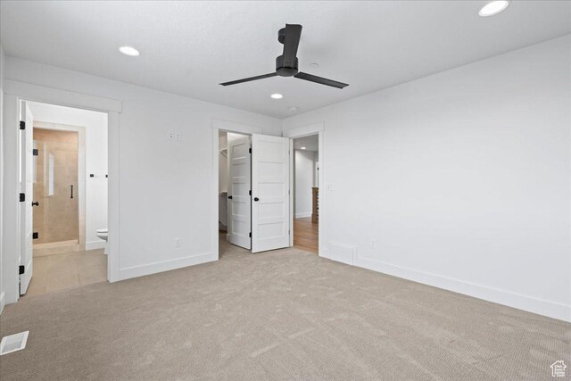 2230 S 635 W Unit B, Perry, UT 84302 - unfurnished bedroom featuring carpet, a walk in closet, baseboards, visible vents, and recessed lighting