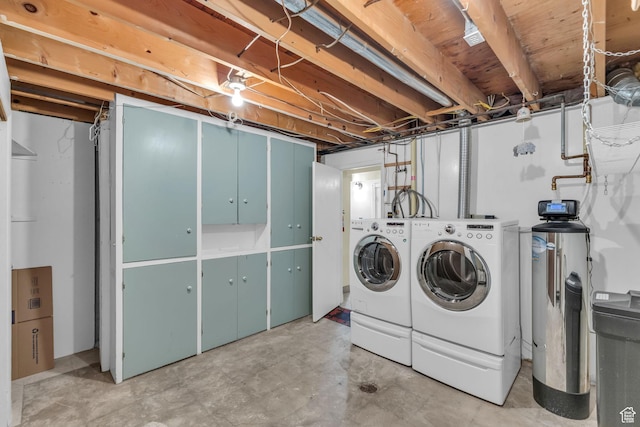 laundry room with washer and dryer and laundry area