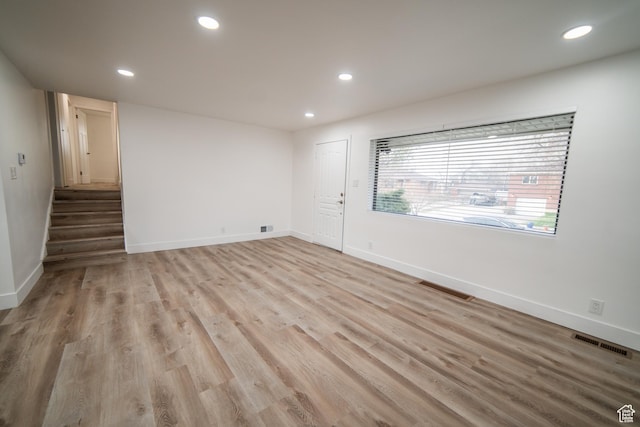 627 W La Salle Dr, Murray, UT 84123 - empty room featuring recessed lighting, stairs, and visible vents