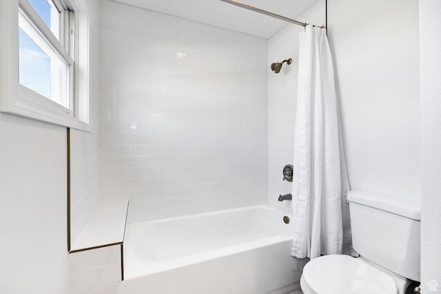 385 N 300 E, Providence, UT 84332 - bathroom with toilet and shower / bathtub combination with curtain
