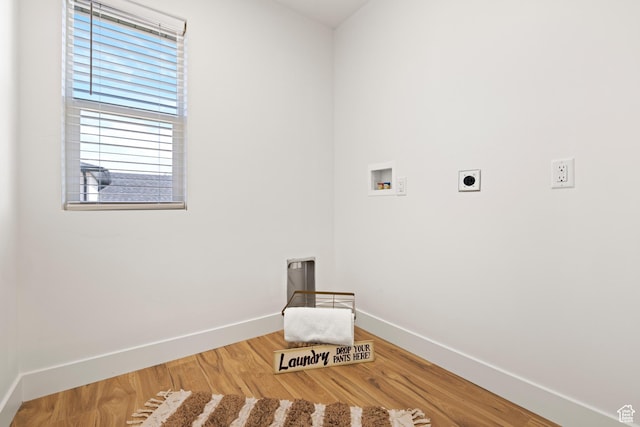 514 N 450 W, Orem, UT 84057 - laundry room with hookup for a washing machine, hookup for an electric dryer, baseboards, and wood finished floors