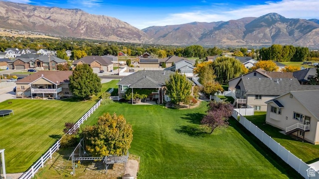 3011 N 1000 W, Pleasant View, UT 84414 - birds eye view of property with a residential view and a mountain view