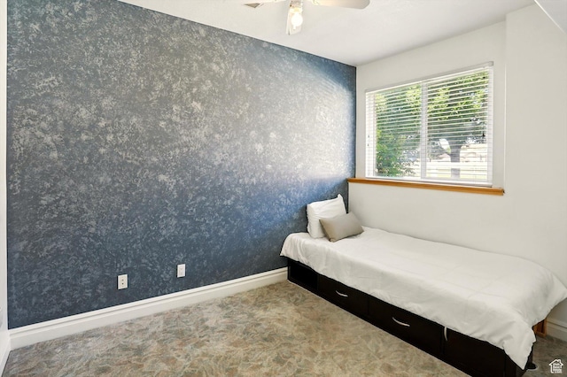 3011 N 1000 W, Pleasant View, UT 84414 - carpeted bedroom featuring baseboards and ceiling fan