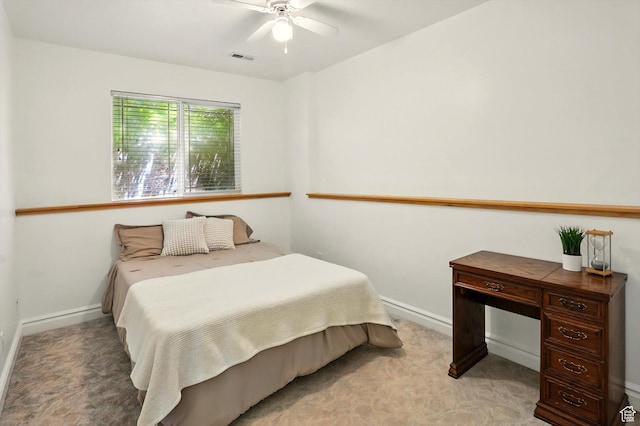 3011 N 1000 W, Pleasant View, UT 84414 - bedroom with light colored carpet and ceiling fan