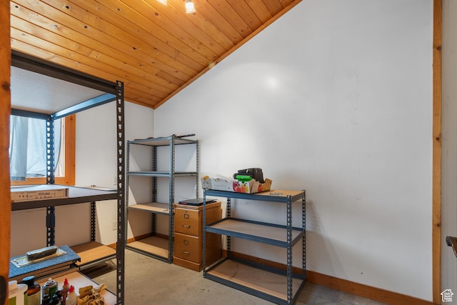 376 W Golden Harvest Rd, Draper, UT 84020 - interior space featuring baseboards, vaulted ceiling, and wooden ceiling
