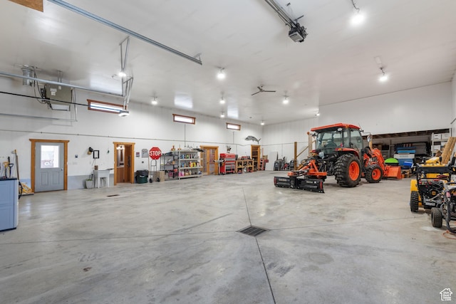 376 W Golden Harvest Rd, Draper, UT 84020 - garage featuring a workshop area and a garage door opener