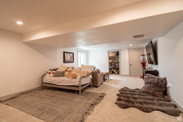 1438 N Jerry Gertsch Ln, Midway, UT 84049 - bedroom with baseboards, visible vents, recessed lighting, and light carpet
