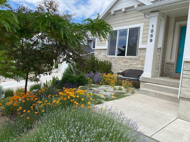1869 Southpointe Ct, Logan, UT 84341 - view of exterior entry with stone siding
