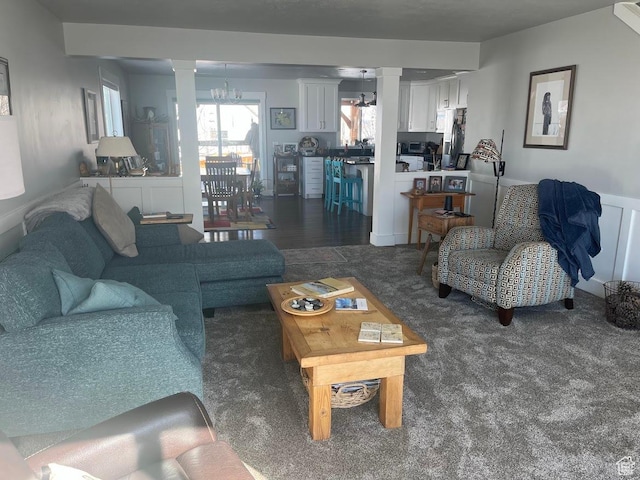 1869 Southpointe Ct, Logan, UT 84341 - living area featuring ornate columns
