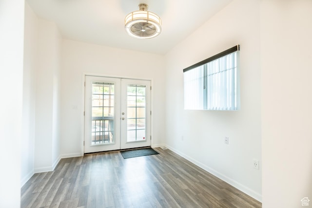 1197 S 700 E, Salt Lake City, UT 84105 - doorway to outside with french doors, wood finished floors, and baseboards