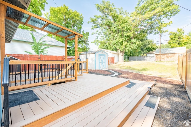 1197 S 700 E, Salt Lake City, UT 84105 - wooden deck with a shed and an outbuilding