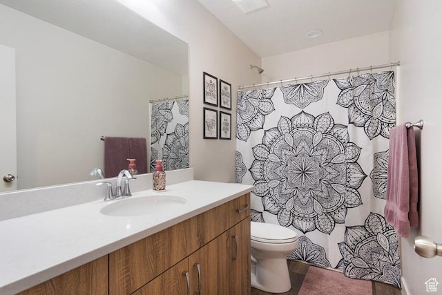 4143 W Gate Keeper Dr, Herriman, UT 84096 - full bathroom with toilet, vanity, and a shower with shower curtain
