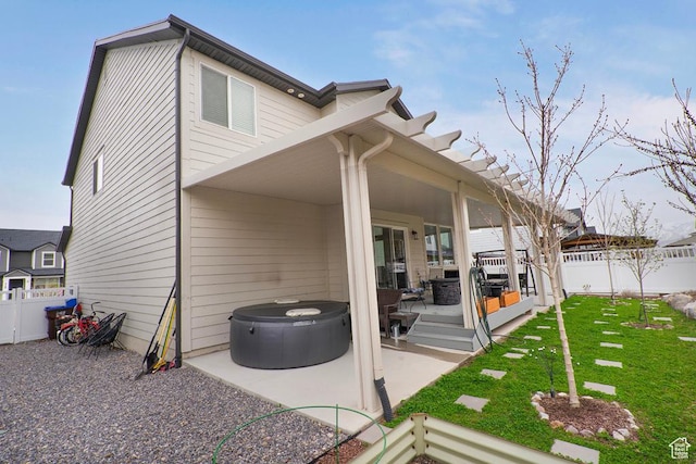 4143 W Gate Keeper Dr, Herriman, UT 84096 - rear view of property with a patio
