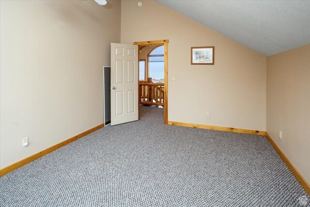 792 S Spruce Dr S, Garden City, UT 84028 - additional living space with baseboards, lofted ceiling, and carpet floors