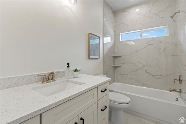 3779 S Old Wood, West Valley City, UT 84120 - full bathroom featuring toilet, shower / bathtub combination, and vanity