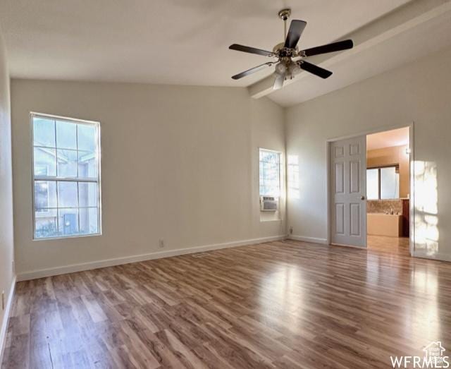 2103 S Mountain Vista Ln E, Provo, UT 84606 - unfurnished room with wood finished floors, a ceiling fan, and plenty of natural light