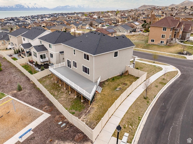 aerial view featuring a residential view