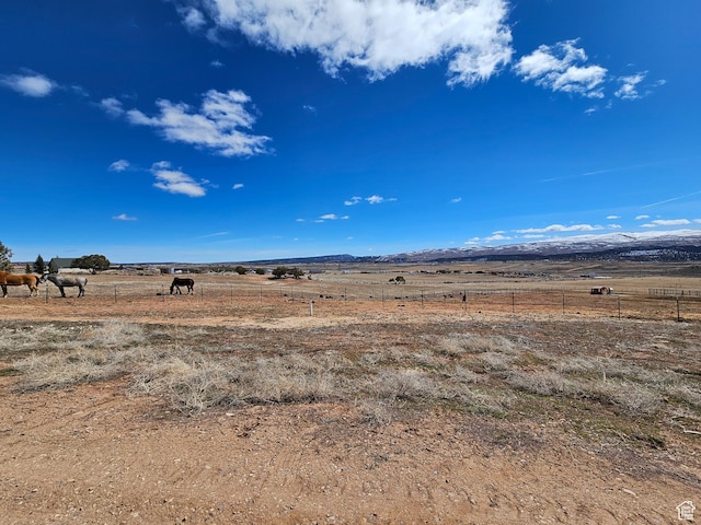 view of local wilderness featuring a mountain view and a rural view