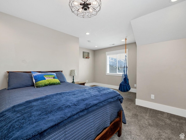 116 N 820 E, Hyde Park, UT 84318 - bedroom featuring baseboards, recessed lighting, and carpet