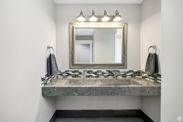 116 N 820 E, Hyde Park, UT 84318 - bathroom with a sink and tasteful backsplash