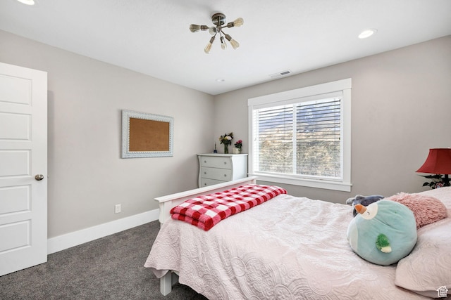 116 N 820 E, Hyde Park, UT 84318 - carpeted bedroom with baseboards, visible vents, and recessed lighting