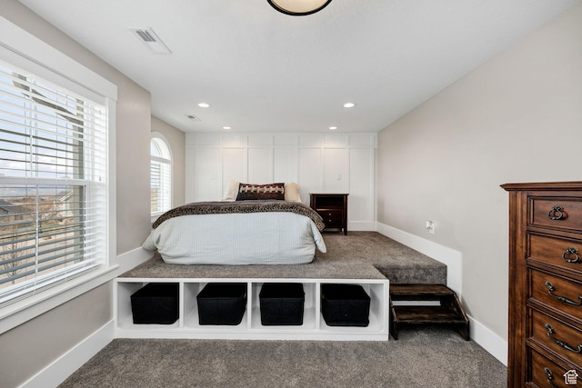 116 N 820 E, Hyde Park, UT 84318 - carpeted bedroom with baseboards, visible vents, and recessed lighting