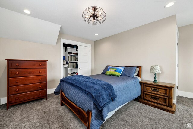 116 N 820 E, Hyde Park, UT 84318 - bedroom featuring baseboards, carpet flooring, and recessed lighting