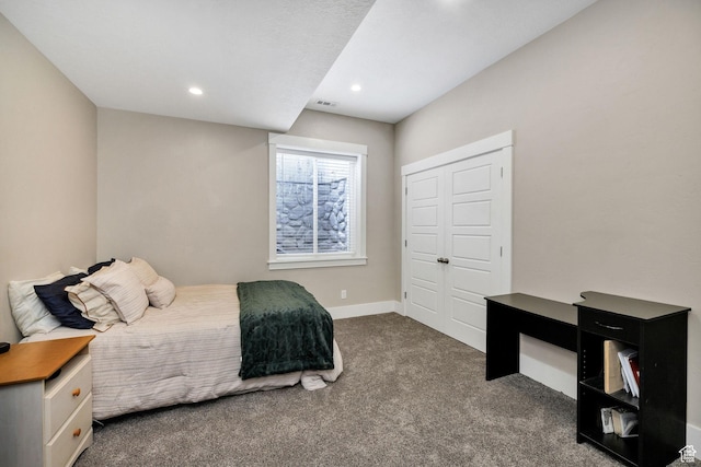 116 N 820 E, Hyde Park, UT 84318 - bedroom with baseboards, carpet flooring, visible vents, and recessed lighting