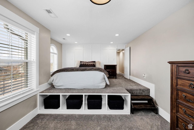 116 N 820 E, Hyde Park, UT 84318 - carpeted bedroom featuring baseboards, visible vents, and recessed lighting
