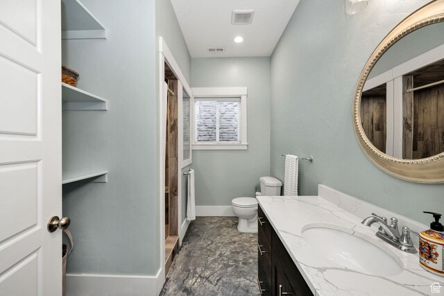 116 N 820 E, Hyde Park, UT 84318 - full bath with baseboards, visible vents, toilet, and walk in shower