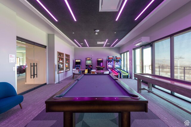 2670 W Canyons Resort Dr Unit 432, Park City, UT 84098 - playroom featuring carpet flooring, built in features, and pool table
