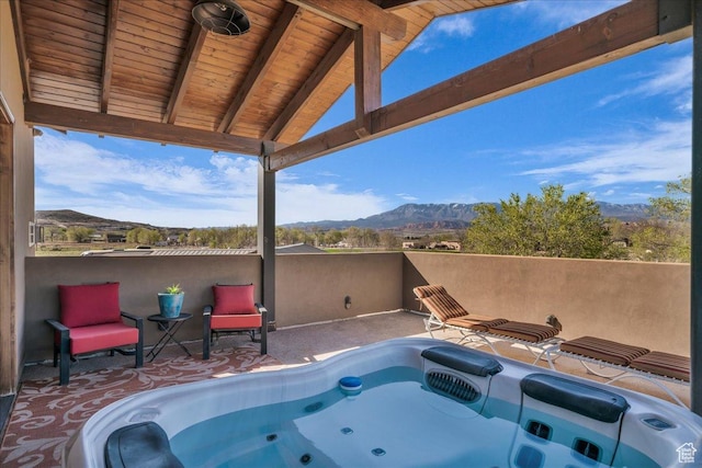 580 S 920 W, Hurricane, UT 84737 - view of patio with a mountain view and a hot tub