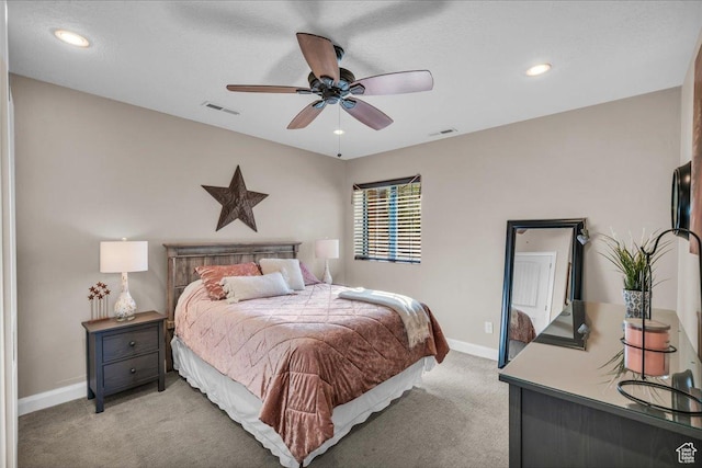580 S 920 W, Hurricane, UT 84737 - bedroom with baseboards, visible vents, recessed lighting, and light carpet