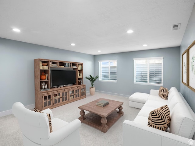 14353 S Ashvale Dr, Herriman, UT 84096 - carpeted living room featuring recessed lighting and baseboards